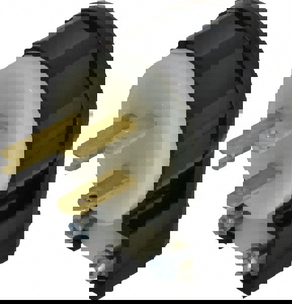 Straight Blade Plug: Industrial, 5-15P, 125VAC, Black & White